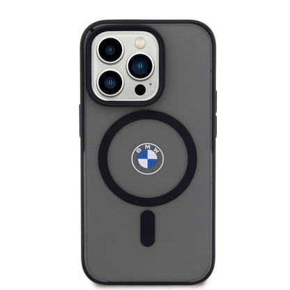 iPhone 14 Pro Max Kılıf BMW M-safe Şarj Özellikli Transparan Logolu İmza Dizayn Kılıf