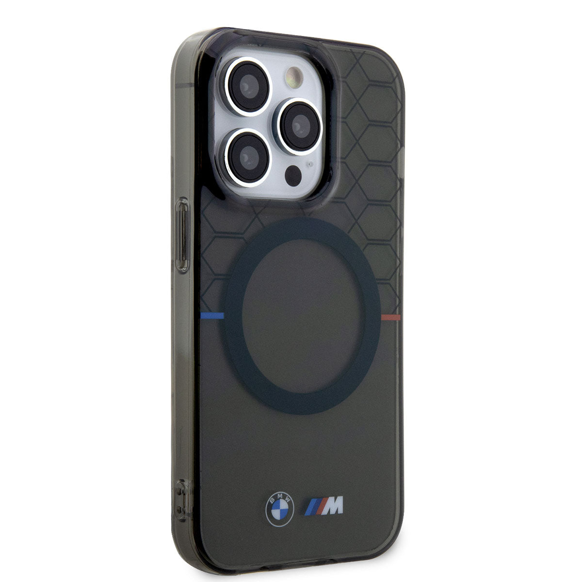 iPhone 14 Pro Max Kılıf BMW M-safe Şarj Özellikli Transparan M Dizayn Kılıf