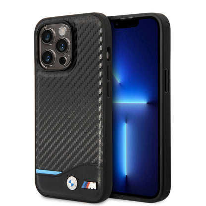 iPhone 14 Pro Max Kılıf BMW PU Deri Ve Karbon Dizayn Kılıf