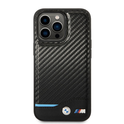 iPhone 14 Pro Max Kılıf BMW PU Deri Ve Karbon Dizayn Kılıf