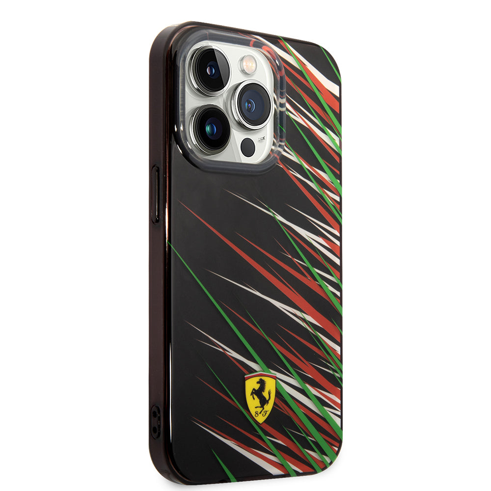 iPhone 14 Pro Max Kılıf Ferrari Orijinal Lisanslı Baskı Logolu Çimen Desenli Kılıf