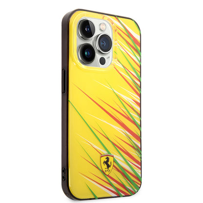 iPhone 14 Pro Max Kılıf Ferrari Orijinal Lisanslı Baskı Logolu Çimen Desenli Kılıf