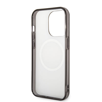 iPhone 14 Pro Max Kılıf Ferrari Orijinal Lisanslı M-safe Şarj Özellikli Yatay Çizgili Dizayn Kılıf