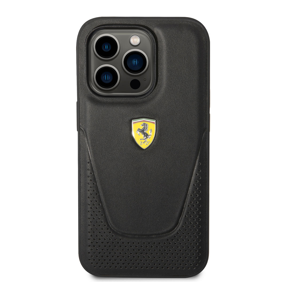 iPhone 14 Pro Max Kılıf Ferrari Deri Delikli Dizayn Kılıf