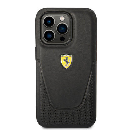 iPhone 14 Pro Max Kılıf Ferrari Deri Delikli Dizayn Kılıf