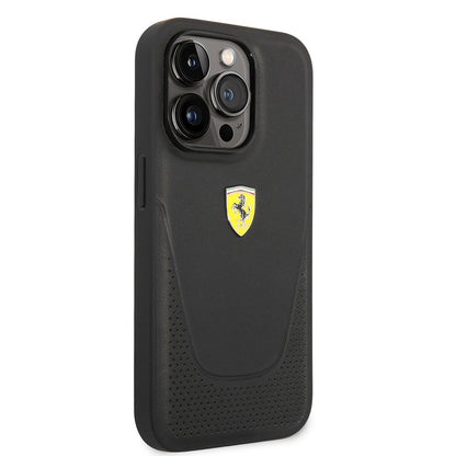 iPhone 14 Pro Max Kılıf Ferrari Deri Delikli Dizayn Kılıf
