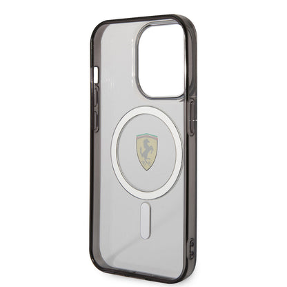 iPhone 14 Pro Max Kılıf Ferrari M-safe Şarj Özellikli Transparan Dizayn Kılıf
