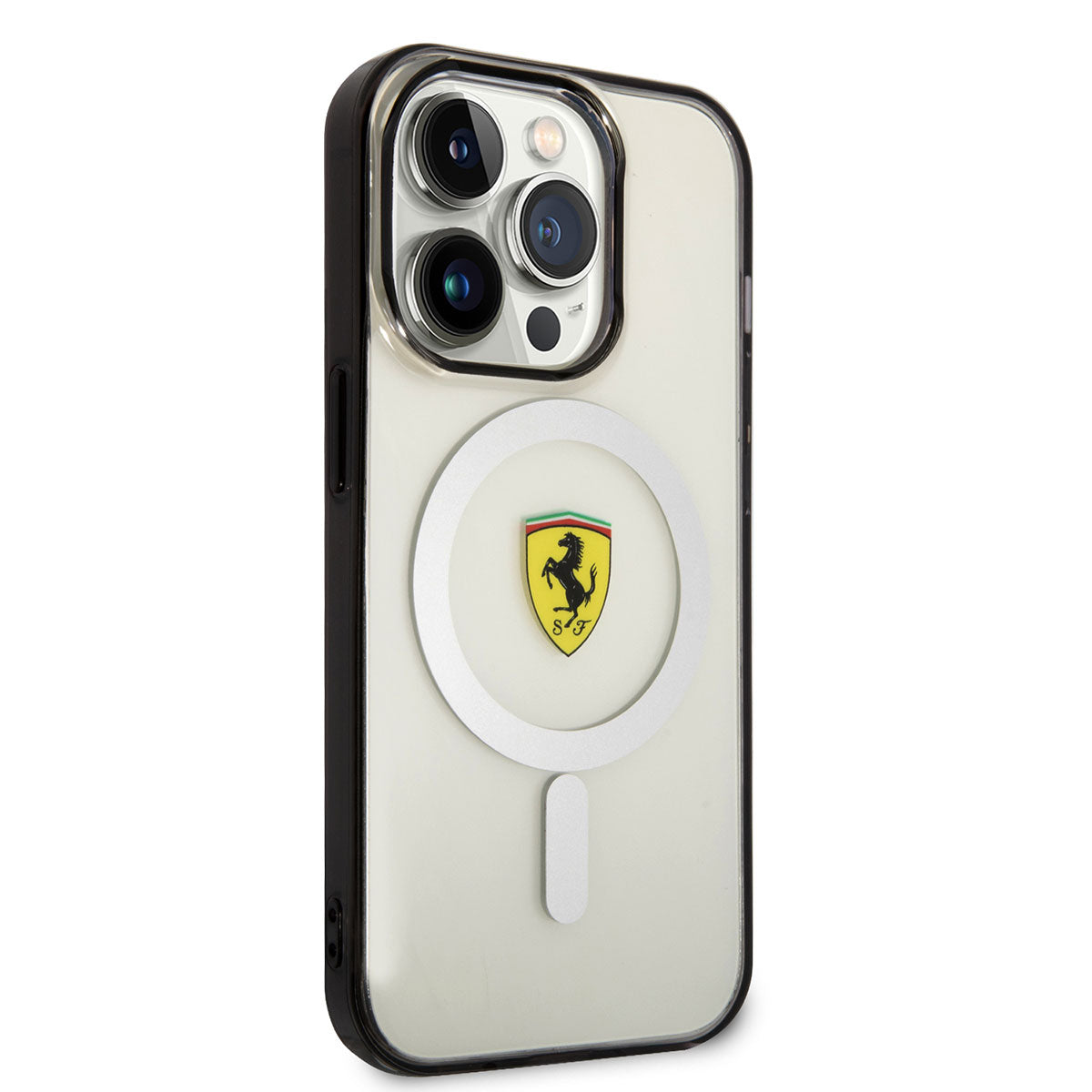 iPhone 14 Pro Max Kılıf Ferrari M-safe Şarj Özellikli Transparan Dizayn Kılıf