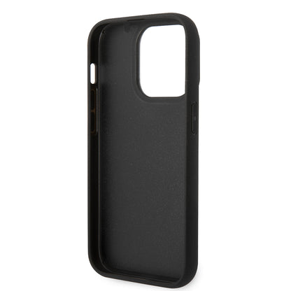 iPhone 14 Pro Max Kılıf Ferrari orijinal Lisanlı Klasik Metal Logolu Karbon Şerit Desenli Kılıf