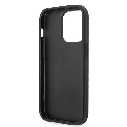 iPhone 14 Pro Max Kılıf Ferrari orijinal Lisanlı Klasik Metal Logolu Karbon V Desenli Kılıf