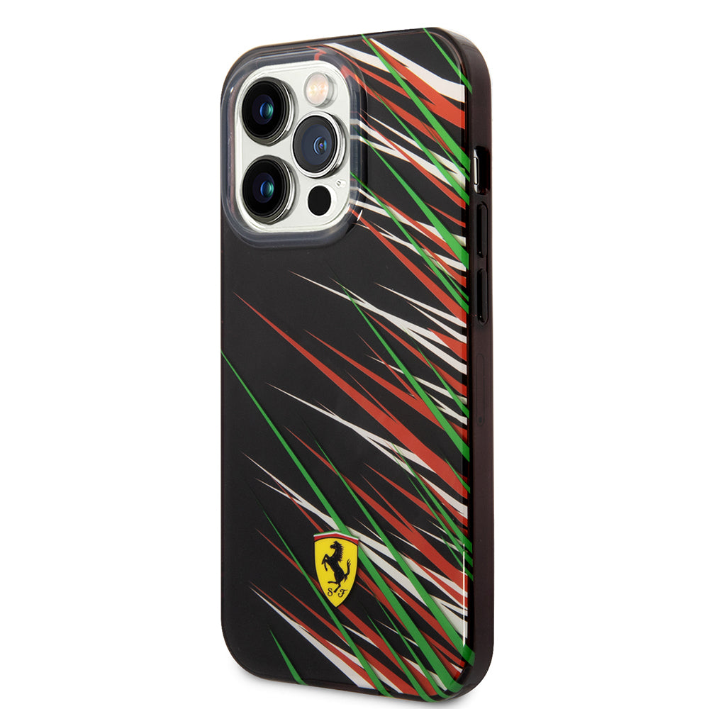 iPhone 14 Pro Max Kılıf Ferrari orijinal Lisanslı Baskı Logolu Çimen Desenli Kılıf
