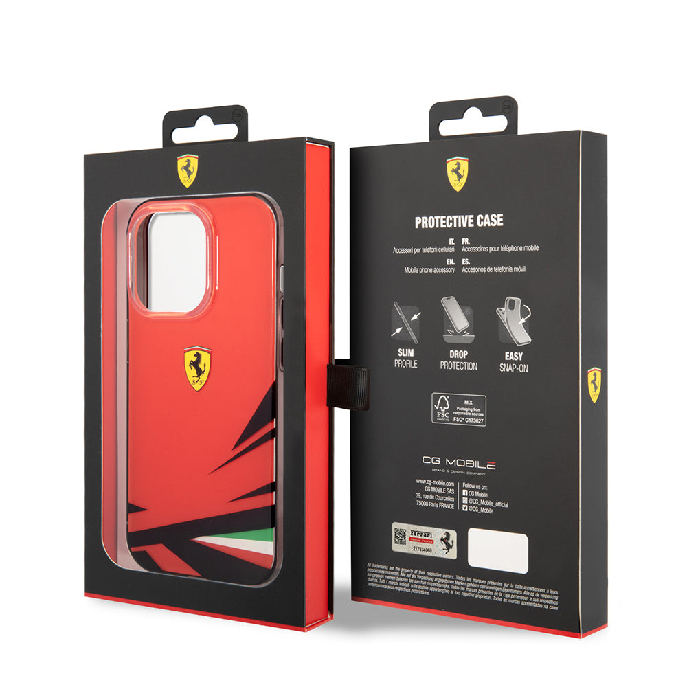 iPhone 14 Pro Max Kılıf Ferrari Sarı İtalyan Bayrak Baskılı Dizayn Kılıf