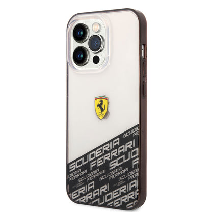 iPhone 14 Pro Max Kılıf Ferrari Transparan Alt Kısım Baskılı Dizayn Kılıf