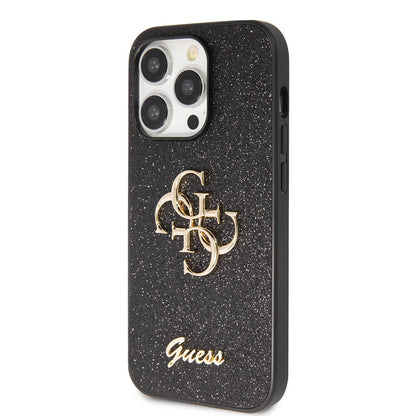 iPhone 14 Pro Max Kılıf Guess Orijinal Lisanslı 4G Büyük Metal Logolu Glitter Kılıf