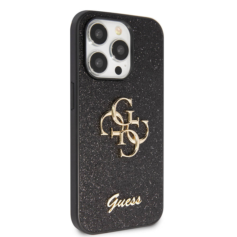 iPhone 14 Pro Max Kılıf Guess Orijinal Lisanslı 4G Büyük Metal Logolu Glitter Kılıf