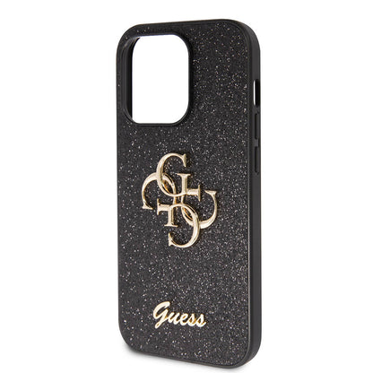 iPhone 14 Pro Max Kılıf Guess Orijinal Lisanslı 4G Büyük Metal Logolu Glitter Kılıf
