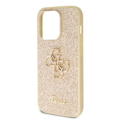 iPhone 14 Pro Max Kılıf Guess Orijinal Lisanslı 4G Büyük Metal Logolu Glitter Kılıf