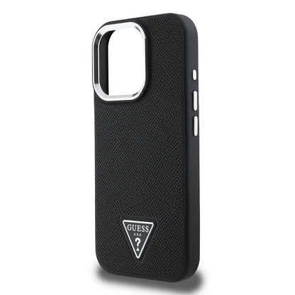iPhone 14 Pro Max Kılıf Guess Orijinal Lisanslı M-safe Şarj Özellikli Grained Triangle Kılıf