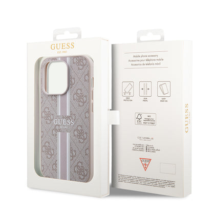 iPhone 14 Pro Max Kılıf Guess Orijinal Lisanslı M-safe Şarj Özellikli 4G Şerit Tasarımlı Printed Kılıf