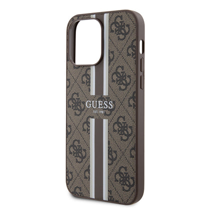 iPhone 14 Pro Max Kılıf Guess Orijinal Lisanslı M-safe Şarj Özellikli 4G Şerit Tasarımlı Printed Kılıf