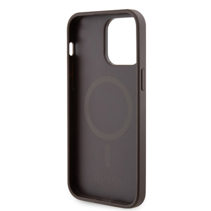 iPhone 14 Pro Max Kılıf Guess Orijinal Lisanslı M-safe Şarj Özellikli 4G Şerit Tasarımlı Printed Kılıf