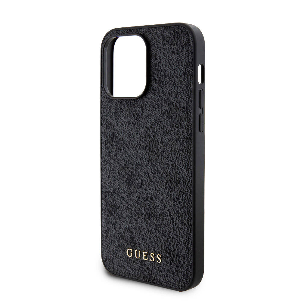 iPhone 14 Pro Max Kılıf Guess Orijinal Lisanslı M-safe Şarj Özellikli Yazı Logolu 4G Desenli Kılıf + Powerbank 5000mAh 2in1 Set