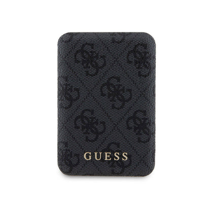 iPhone 14 Pro Max Kılıf Guess Orijinal Lisanslı M-safe Şarj Özellikli Yazı Logolu 4G Desenli Kılıf + Powerbank 5000mAh 2in1 Set