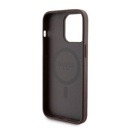 iPhone 14 Pro Max Kılıf Guess Orijinal Lisanslı M-safe Şarj Özellikli Yazı Logolu 4G Desenli Kılıf + Powerbank 5000mAh 2in1 Set