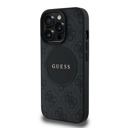 iPhone 14 Pro Max Kılıf Guess Orijinal Lisanslı M-safe Şarj Özellikli Yazı Logolu Circle Classic Kılıf