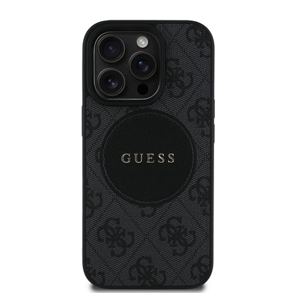 iPhone 14 Pro Max Kılıf Guess Orijinal Lisanslı M-safe Şarj Özellikli Yazı Logolu Circle Classic Kılıf