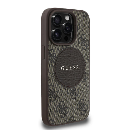 iPhone 14 Pro Max Kılıf Guess Orijinal Lisanslı M-safe Şarj Özellikli Yazı Logolu Circle Classic Kılıf