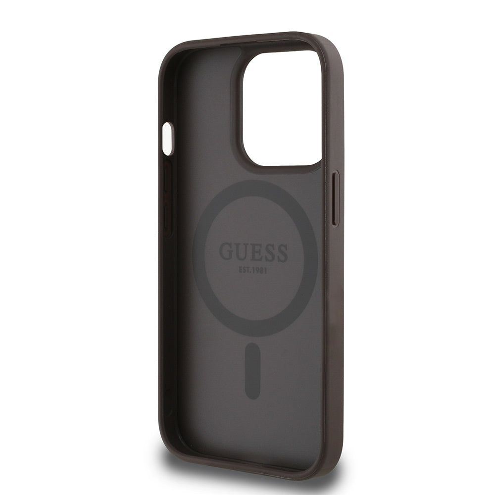 iPhone 14 Pro Max Kılıf Guess Orijinal Lisanslı M-safe Şarj Özellikli Yazı Logolu Circle Classic Kılıf