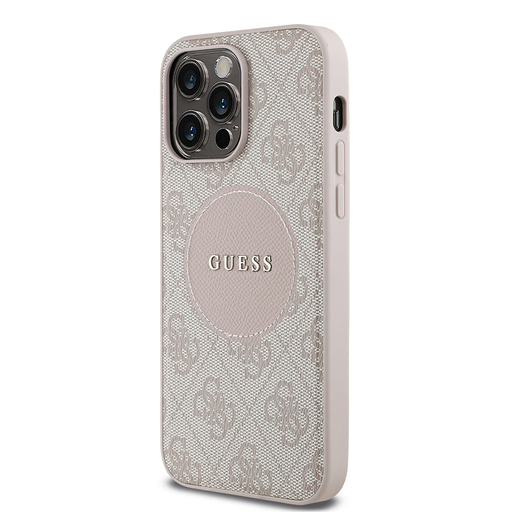 iPhone 14 Pro Max Kılıf Guess Orijinal Lisanslı M-safe Şarj Özellikli Yazı Logolu Circle Classic Kılıf