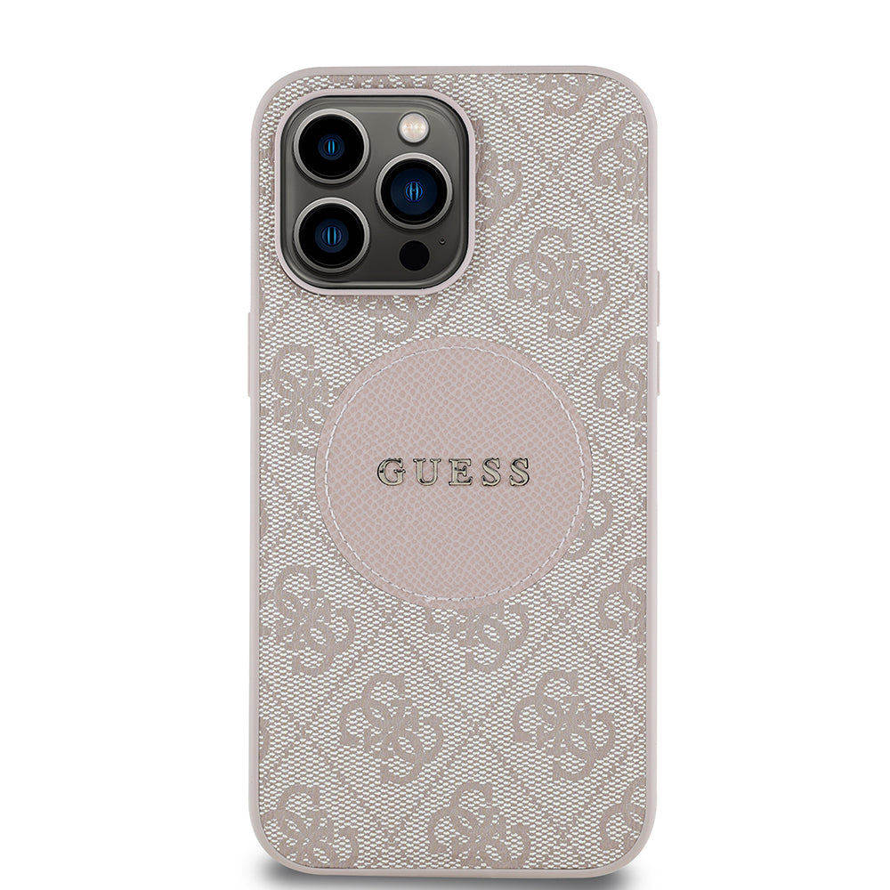iPhone 14 Pro Max Kılıf Guess Orijinal Lisanslı M-safe Şarj Özellikli Yazı Logolu Circle Classic Kılıf