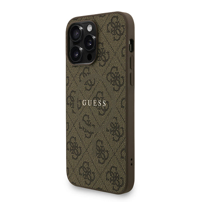 iPhone 14 Pro Max Kılıf Guess orijinal Lisanslı M-safe Şarj Özellikli PU Deri Bilek Askı İpli Yazı Logolu Kılıf