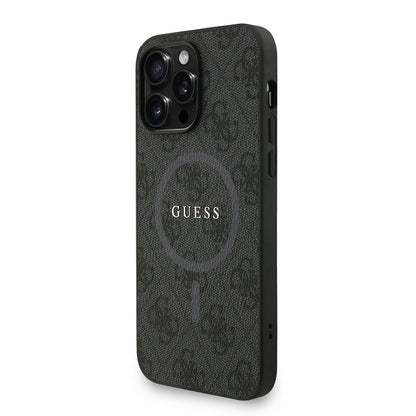 iPhone 14 Pro Max Kılıf Guess orijinal Lisanslı M-safe Şarj Özellikli PU Deri Bilek Askı İpli Yazı Logolu Kılıf