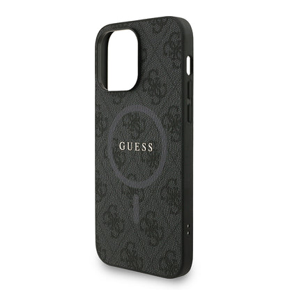 iPhone 14 Pro Max Kılıf Guess orijinal Lisanslı M-safe Şarj Özellikli PU Deri Bilek Askı İpli Yazı Logolu Kılıf