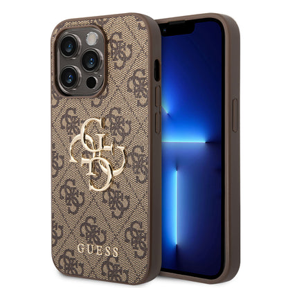 iPhone 14 Pro Max Kılıf GUESS PU Deri Büyük Metal Logo Dizaynlı Kılıf