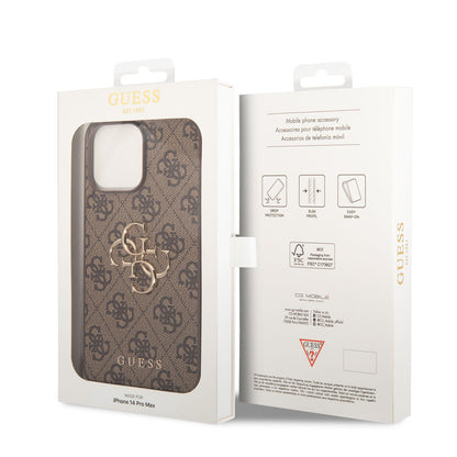 iPhone 14 Pro Max Kılıf GUESS PU Deri Büyük Metal Logo Dizaynlı Kılıf