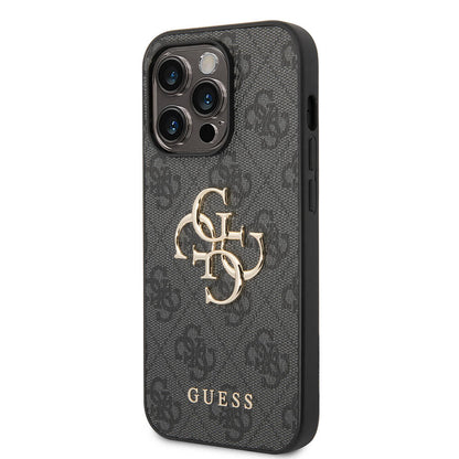 iPhone 14 Pro Max Kılıf GUESS PU Deri Büyük Metal Logo Dizaynlı Kılıf