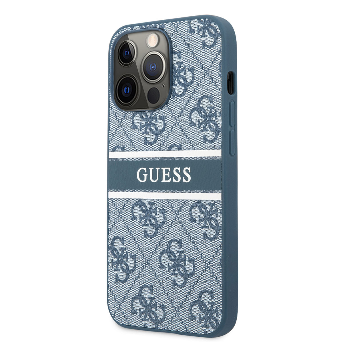 iPhone 14 Pro Max Kılıf GUESS PU Deri Çizgili Logo Dizaynlı Kılıf