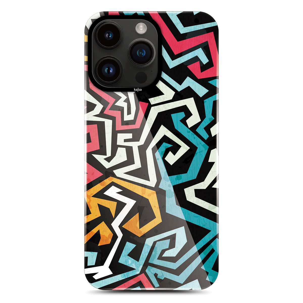 iPhone 14 Pro Max Kılıf HD Desenli Kajsa Shield Plus Grafiti Serisi Kılıf
