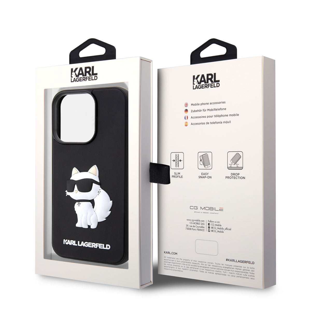 iPhone 14 Pro Max Kılıf Karl Lagerfeld 3D Rubber Choupette Dizayn Kılıf
