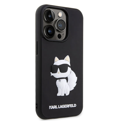 iPhone 14 Pro Max Kılıf Karl Lagerfeld 3D Rubber Choupette Dizayn Kılıf
