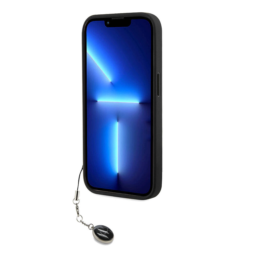 iPhone 14 Pro Max Kılıf Karl Lagerfeld Orijinal Lisanslı Anahtarlıklı Taşlı KL Yazılı Saffiano Rhinestones Kılıf