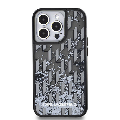 iPhone 14 Pro Max Kılıf Karl Lagerfeld Orijinal Lisanslı Simli KL Yazılı Monogram Gradıent Kılıf
