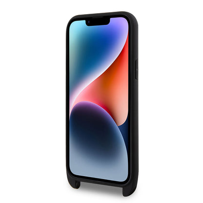 iPhone 14 Pro Max Kılıf Karl Lagerfeld Boyun Askılı Kartlıklı Choupette Dizayn Kılıf