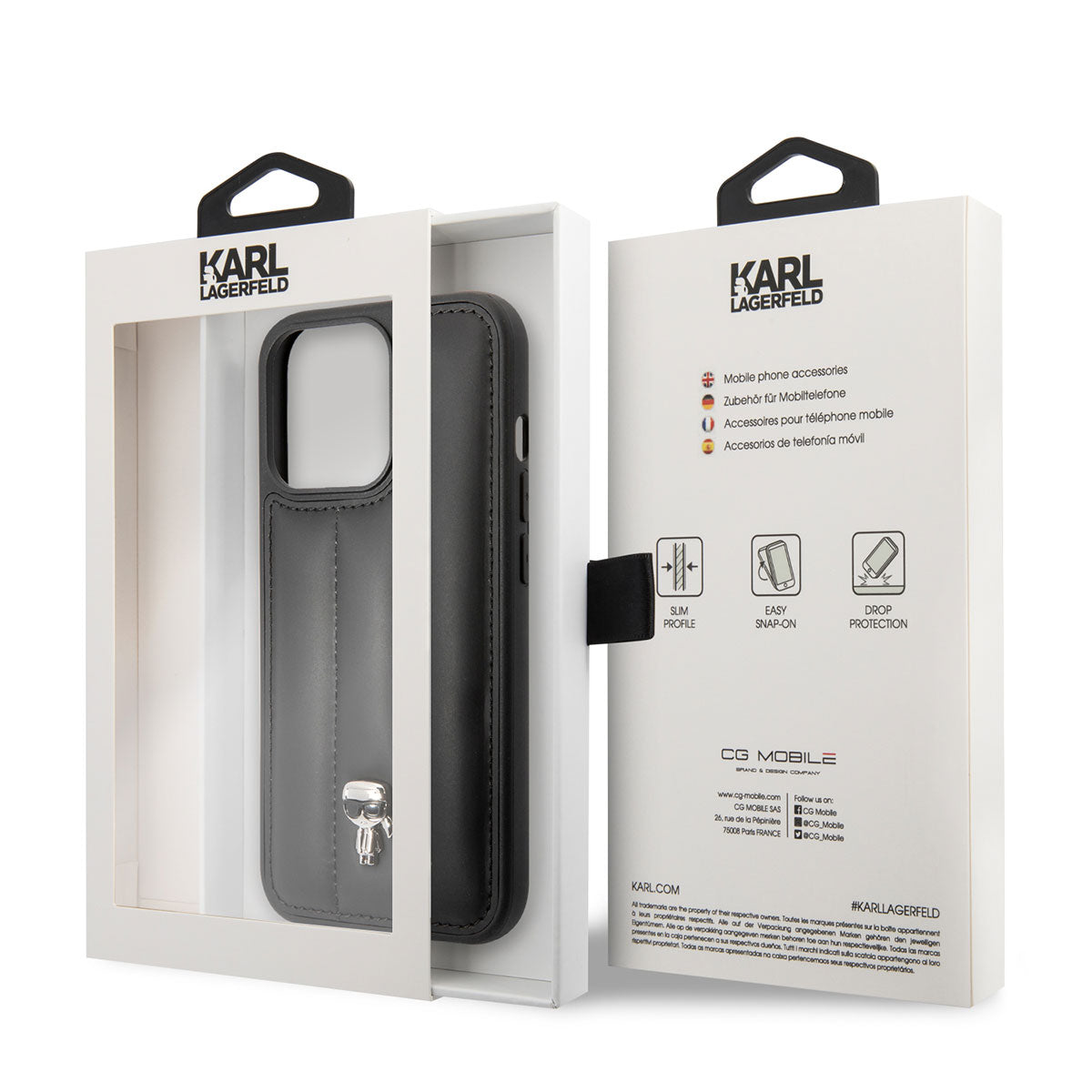 iPhone 14 Pro Max Kılıf Karl Lagerfeld Nylon Puffy Airbag Karl Dizayn Kılıf