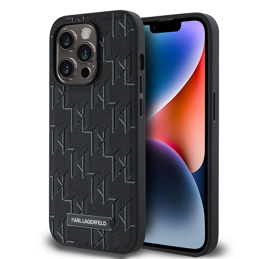 iPhone 14 Pro Max Kılıf Karl Lagerfeld orijinal Lisanslı M-safe Şarj Özellikli KL Yazılı Hot Stamp Kılıf