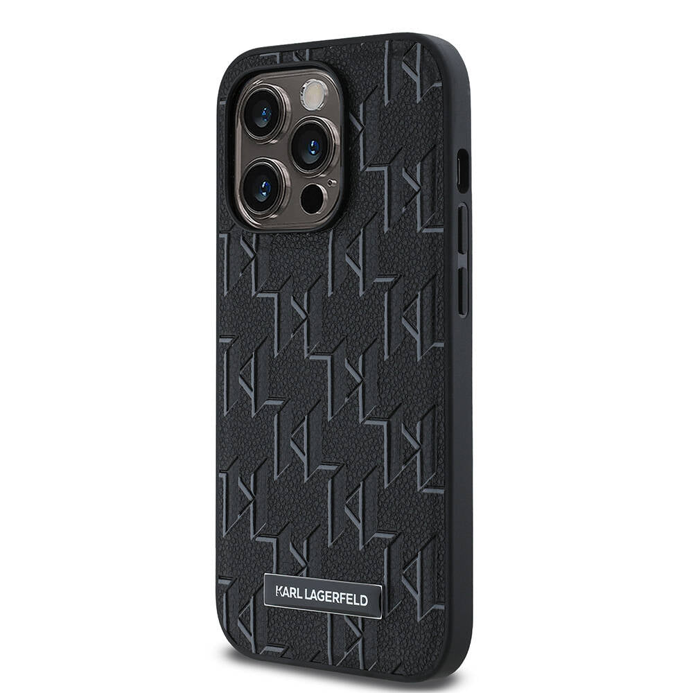 iPhone 14 Pro Max Kılıf Karl Lagerfeld orijinal Lisanslı M-safe Şarj Özellikli KL Yazılı Hot Stamp Kılıf